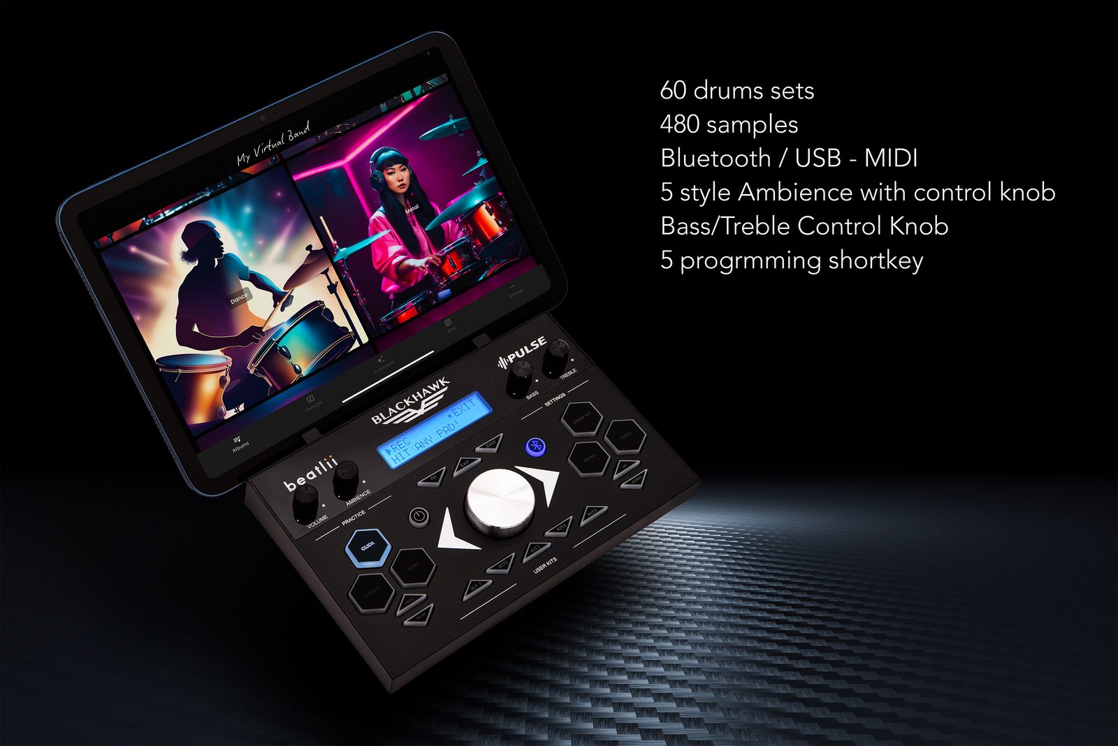 Pulse sound module with mobile app